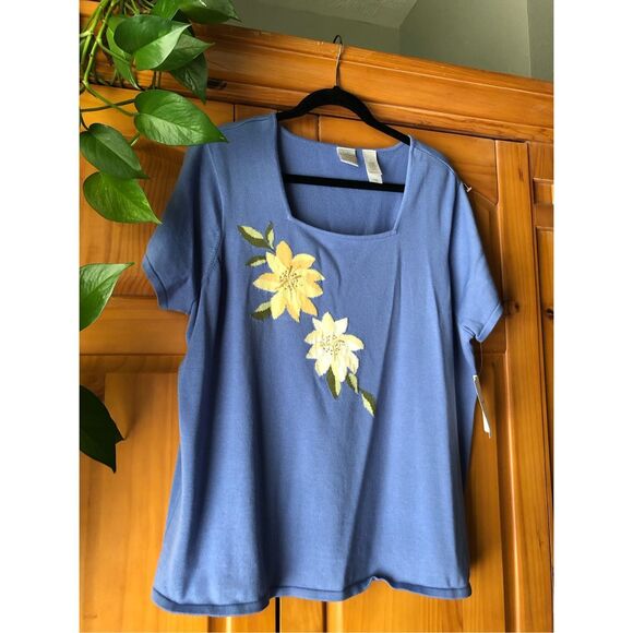 Emma James Mediterranean Mood Career Sweater-Blouse SZ 2X - Picture 1 of 10